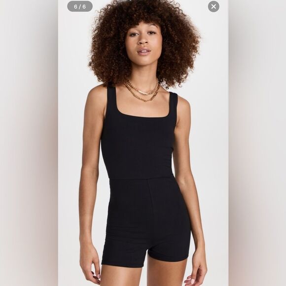 Reformation dev ecostretch Black Short jumpsuit, XL - Picture 1 of 6